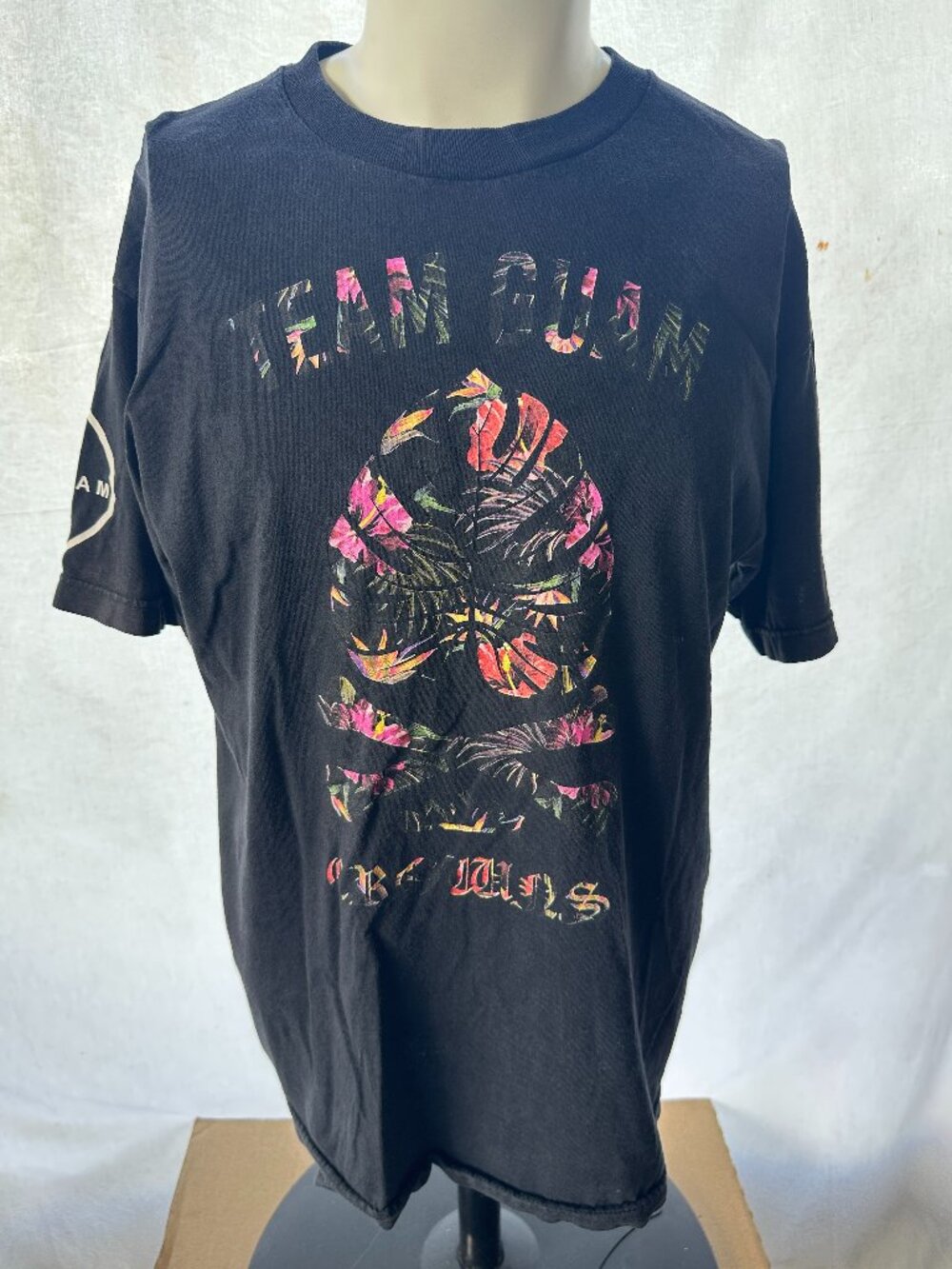 Crowns Team Guam Men's Black T Shirt Size Large GU Hafa Adai